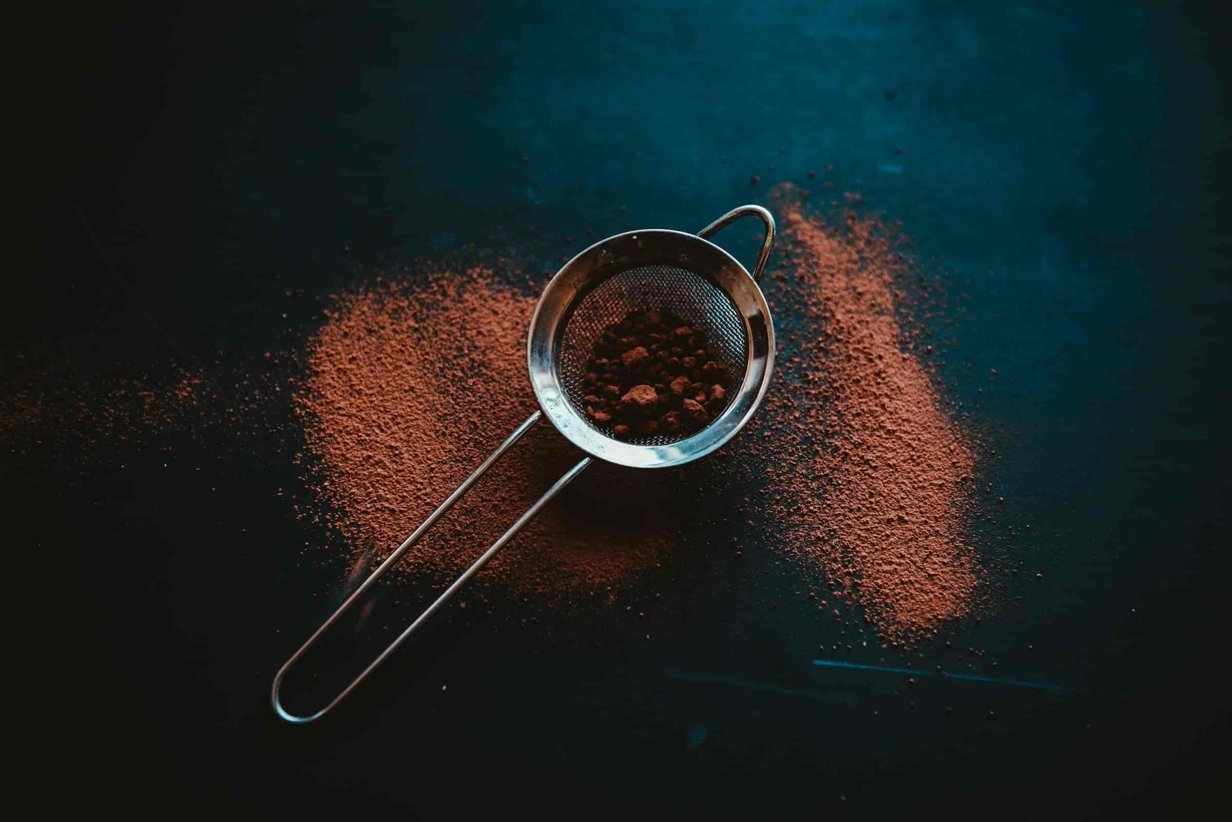 Ground coffee beans