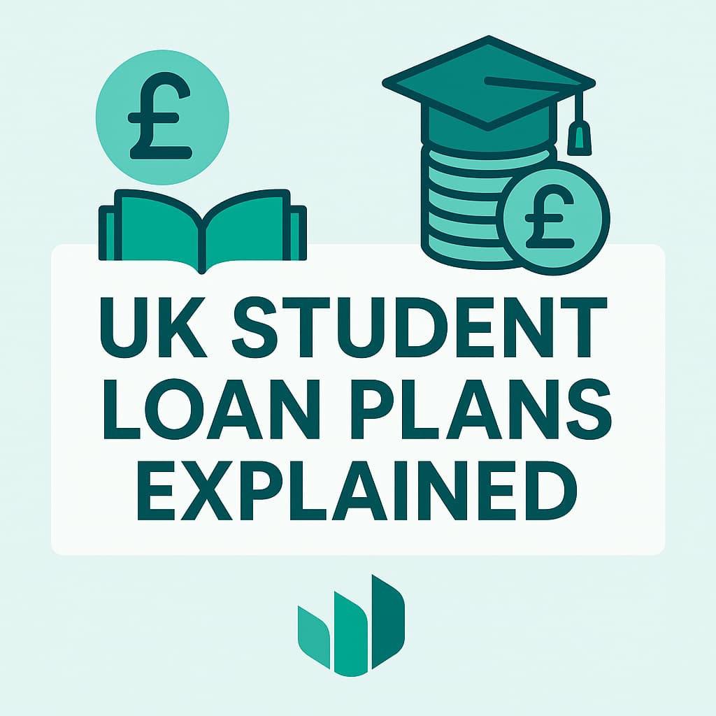 Diagram explaining different UK student loan plans